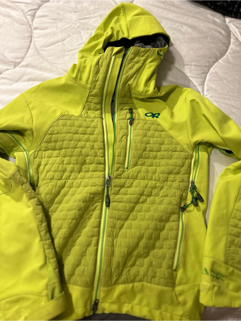Outdoor Research Bright Lime Hooded Insulated Men's Jacket